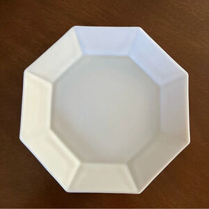 2 ARCOPAL France Octime White Milk Glass Octagon Bread Plates 5.5" Dishes Saucer